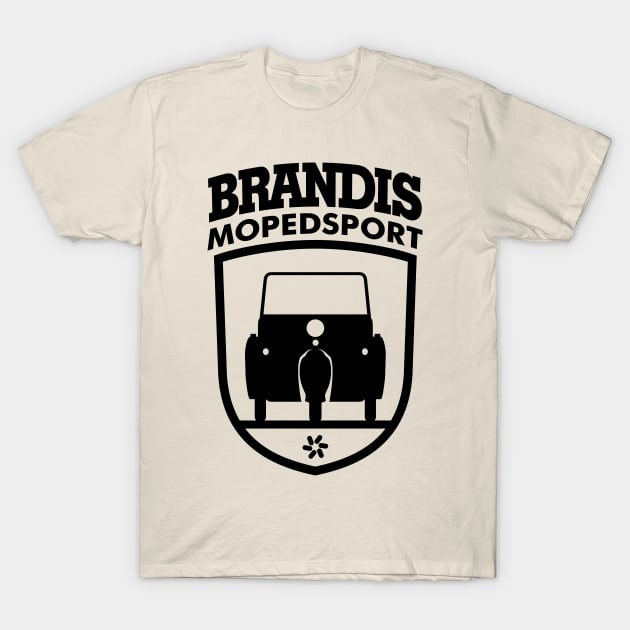Krause Duo Mopedsport Brandis Coat of Arms (black) T-Shirt by GetThatCar